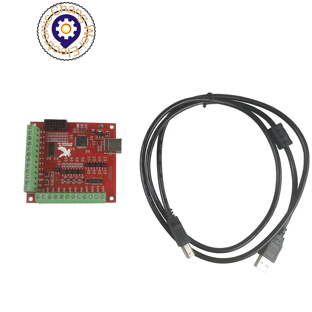 CNC красный коммутационная Плата USB MACH3 100 кГц 4 оси Интерфейс драйвер контроллер