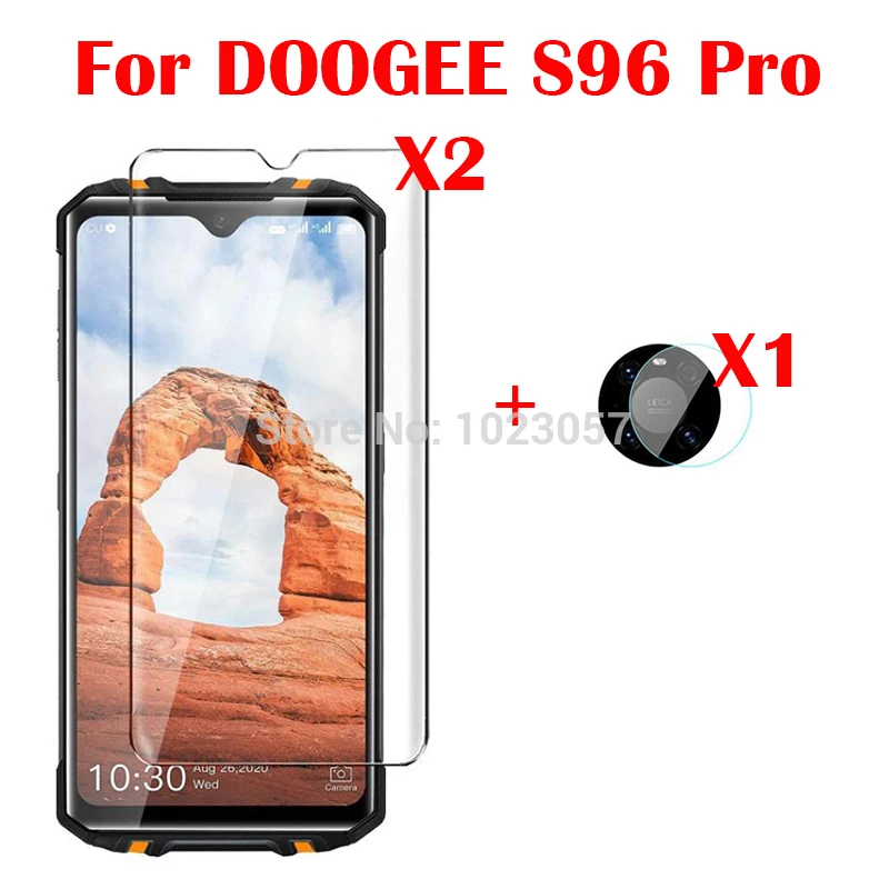 3-в-1 Экран протектор + чехол для телефона Для Doogee S96 Pro Стекло анти-шок на