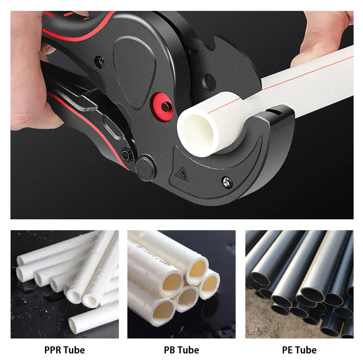 

PVC/PPR Pipe Cutting Cutter Scissors Pipe Cutter Tube Hose Plastic Pipes PVC/PU/PP/PE Plumbing Manual Working Hand Tools