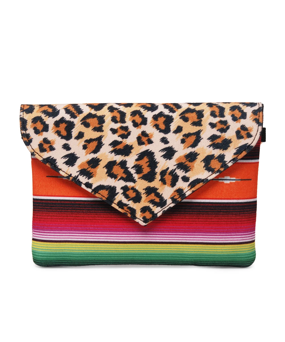 Оптовая продажа Serape леопардовая зубчатая сумка через плечо чехол косметичка со