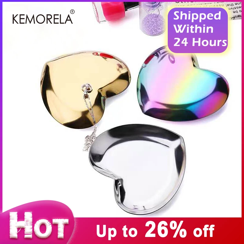 Сервировочная тарелка для ювелирных изделий в форме сердца металлический поднос