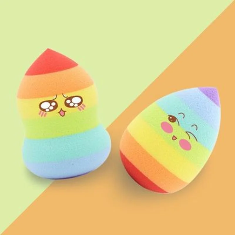 

Lalasis Makeup Sponge Soft Rainbow Gourd Tear-Drop Water-Drop Shaped Cosmetic Puff For BB Cream Liquid Foundation Makeup Tool