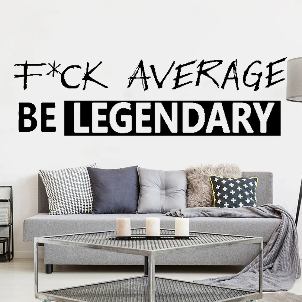 

Do Not Average Be Legendary Quote Wall Sticker Office Gym Inspirational Motivational Quote Wall Decal Fitness School DW12352