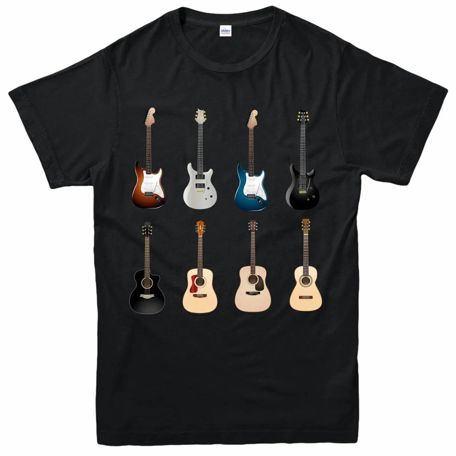 Гитарная коллекция музыкальная футболка электрическая акустическая бас унисекс