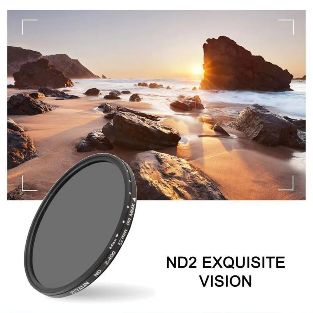 ND Filter ND2-400 nd filter 37/40.5/43/46/49/52/55/62/67/72/77mm Neutral Density Variable Lens Filter Adjustable Camera Fad