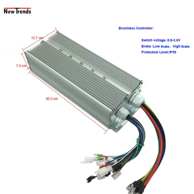 

60V 72V 3000W Bldc Brushless Motor Controller For Electric Tricycle Electric vehicle for three phase motor