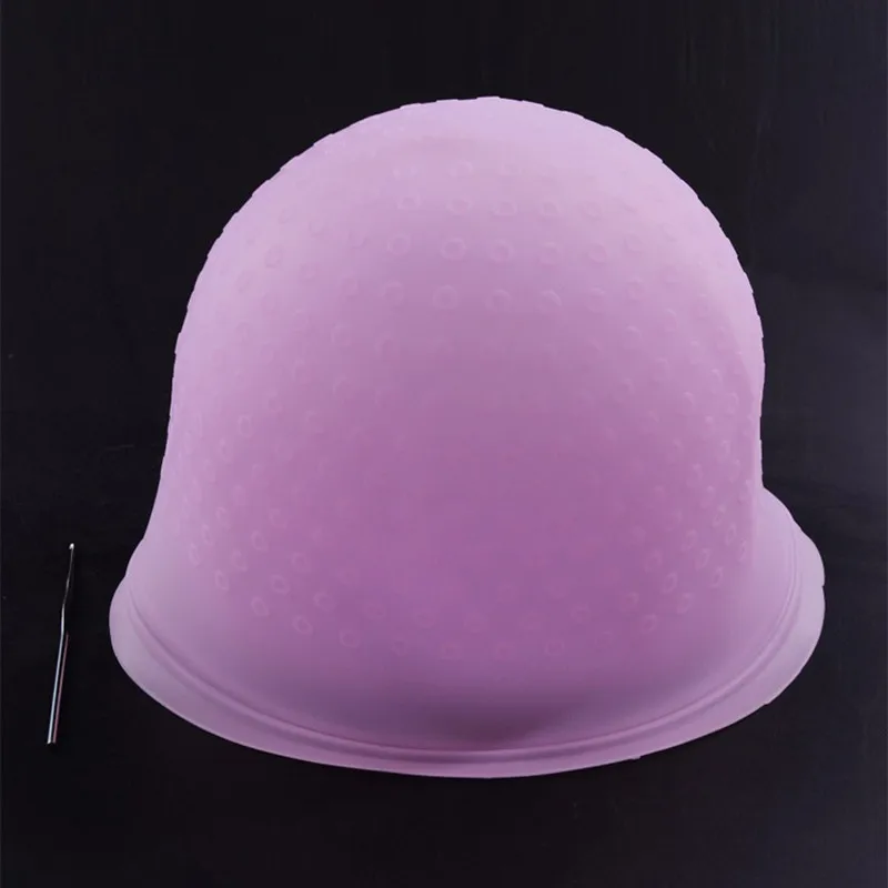 Pro Salon Dye Silicone Cap+ Hook Hair Salon Color Coloring Highlighting Reusable Set Frosting Tipping Dyeing Color Tools
