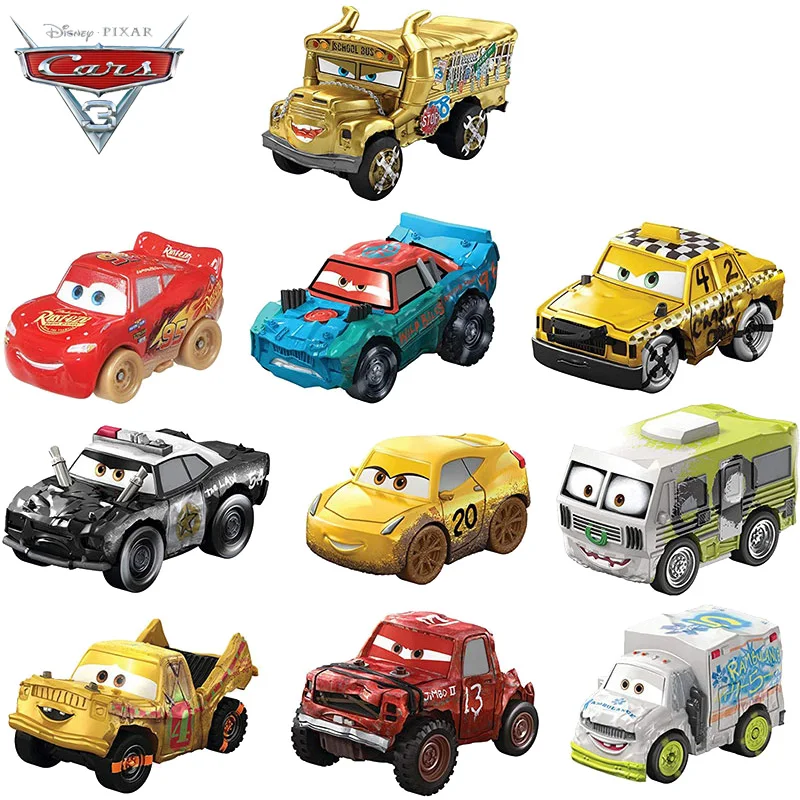 Оригинальные машинки Disney Pixar 3 мини-машинки игрушечные золотой школьный автобус