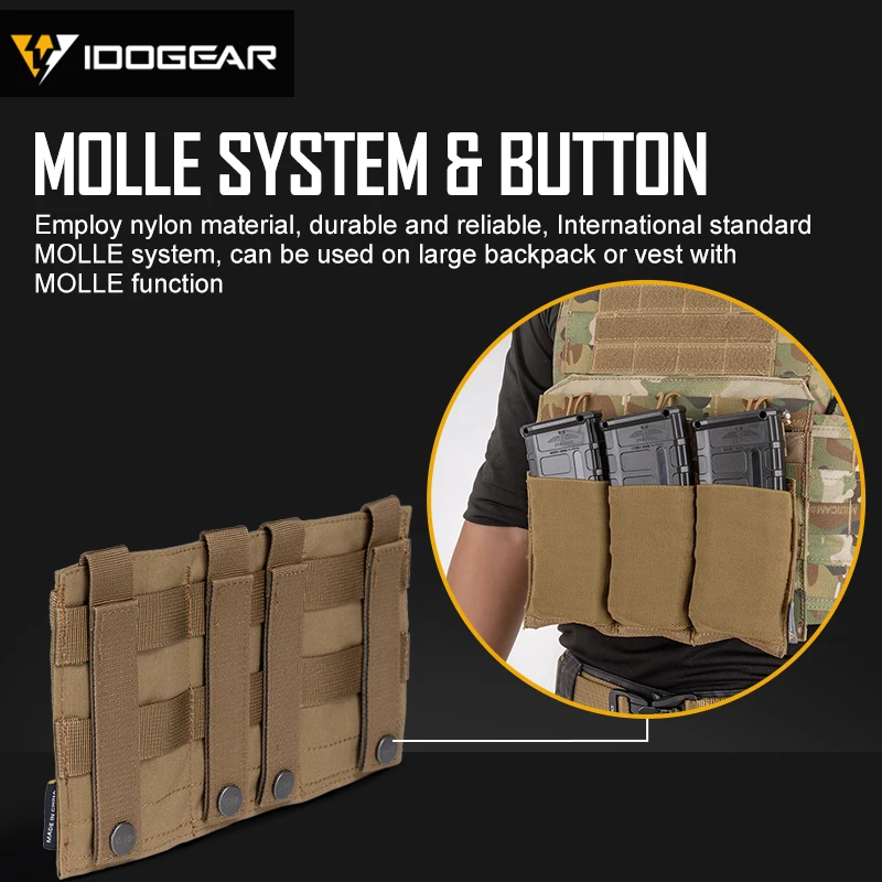 Сумка для магазина IDOGEAR 5 56 тактическая быстрая Сумка-переноска MOLLE Mag тройная