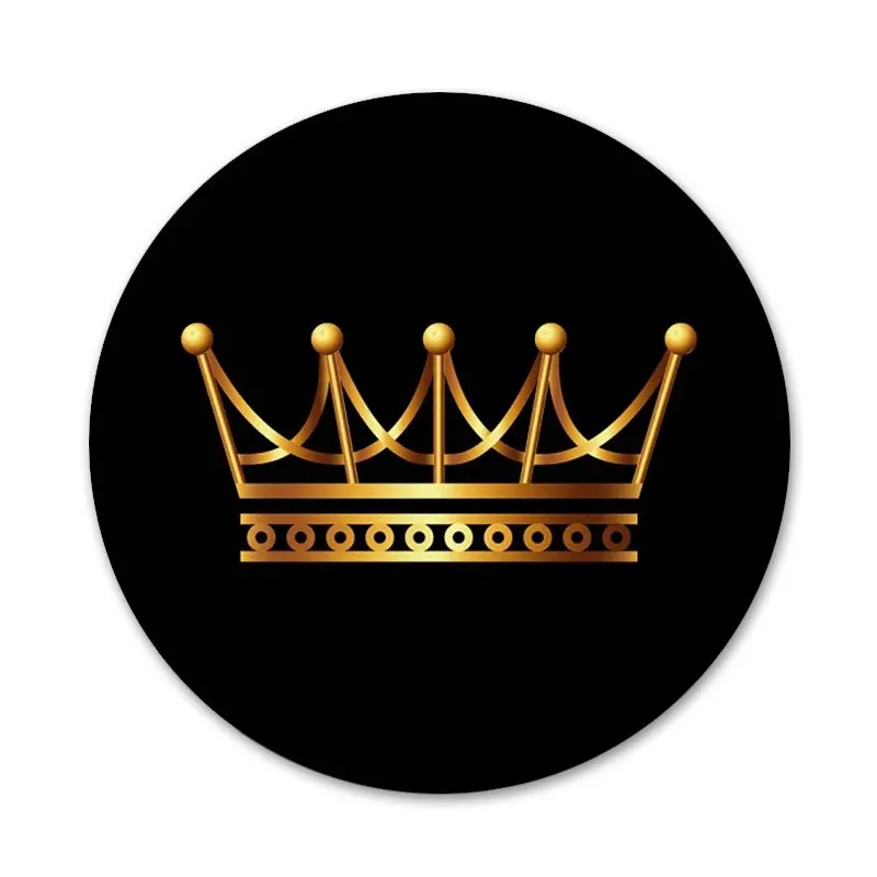 Мультяшная корона король и королева значок для одежды рюкзака декоративный