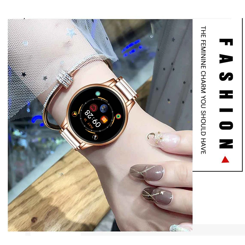 

LIGE Smart Watch Women smartwatch woman Waterproof Sport Fitness Tracker Heart Rate Blood Pressure Monitor Fashion Ceramic Strap
