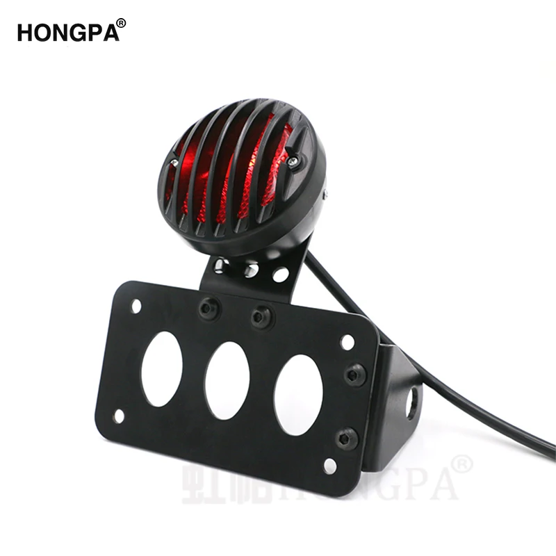 Черный мотоцикл боковое Крепление задний Светильник w/номерной знак кронштейн