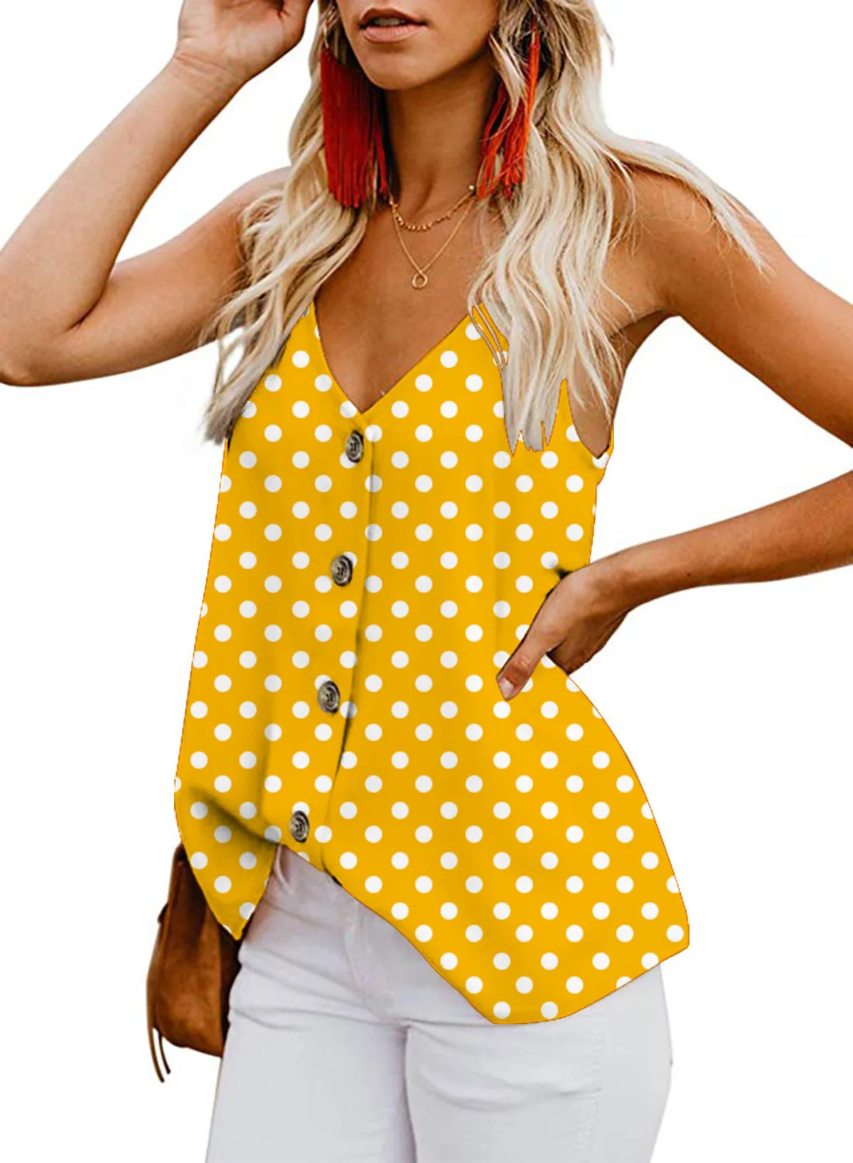 Одежда OWLPRINCESS Летняя Сексуальная Повседневная футболка с принтом в горошек на