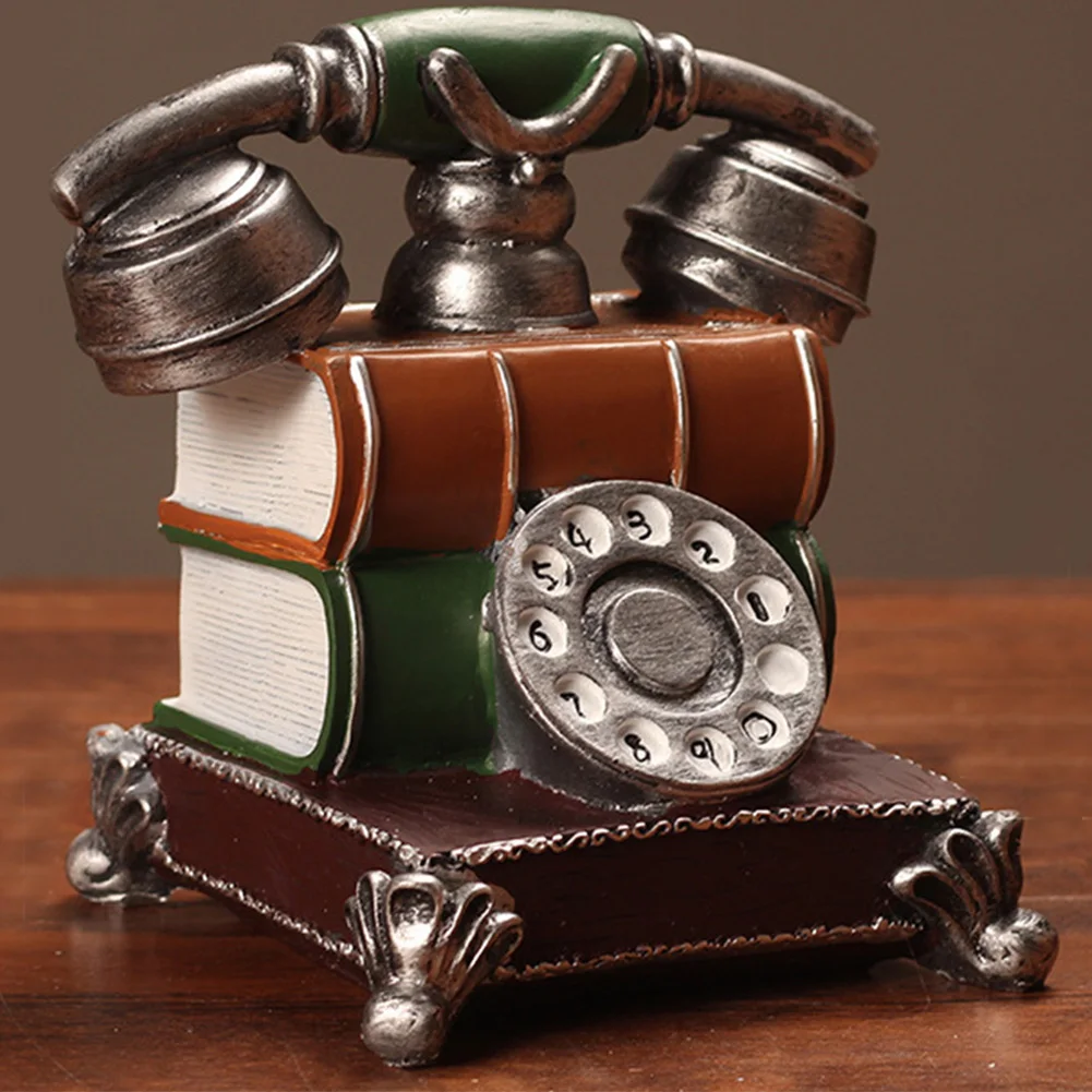 Украшение для дома из смолы Ретро модель телефона настольный орнамент