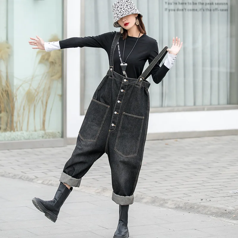 

Черные рваные джинсовые комбинезон женские весенние свободные единицы в партии; Джинсы; Комбинезоны в винтажном стиле; Повседневная одежда...