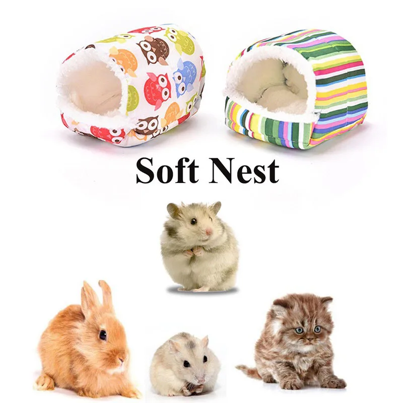 Теплый мягкий удобный домик для домашних животных хомяков грызунов маленьких