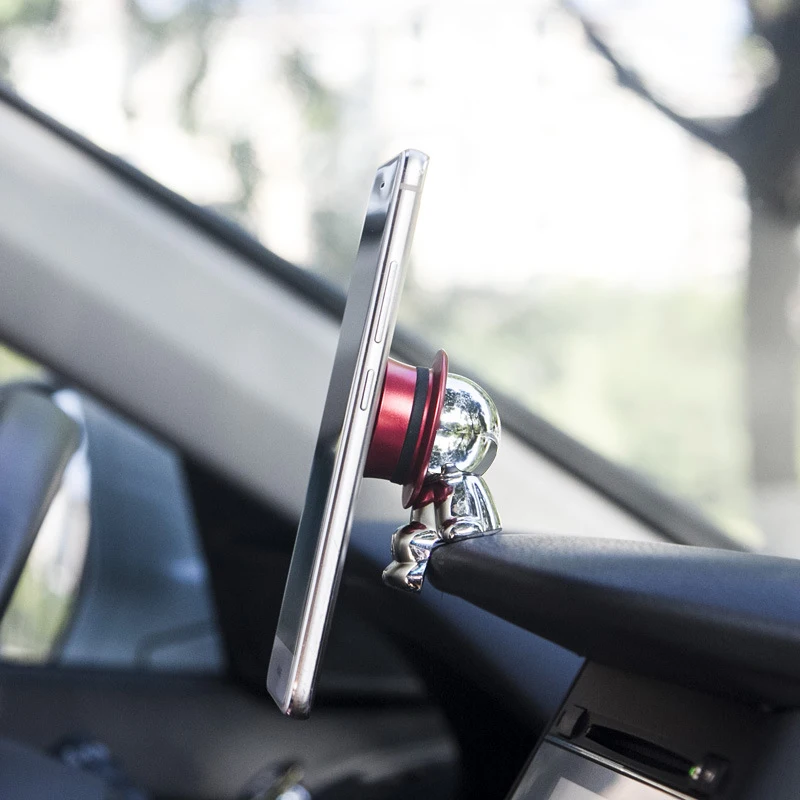 Автомобильный магнитный держатель для мобильного телефона в форме куклы с