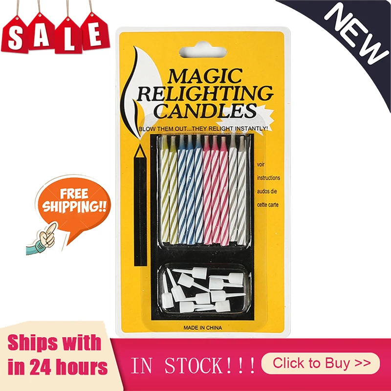 10 шт./компл. вечная свеча нить для торта на день рождения забавная розыгрышная