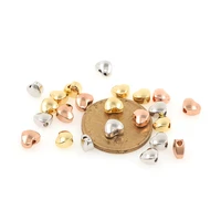 10pcs gold brass small heart spacer beads heart shape connector for diy bracelets necklace pendants making