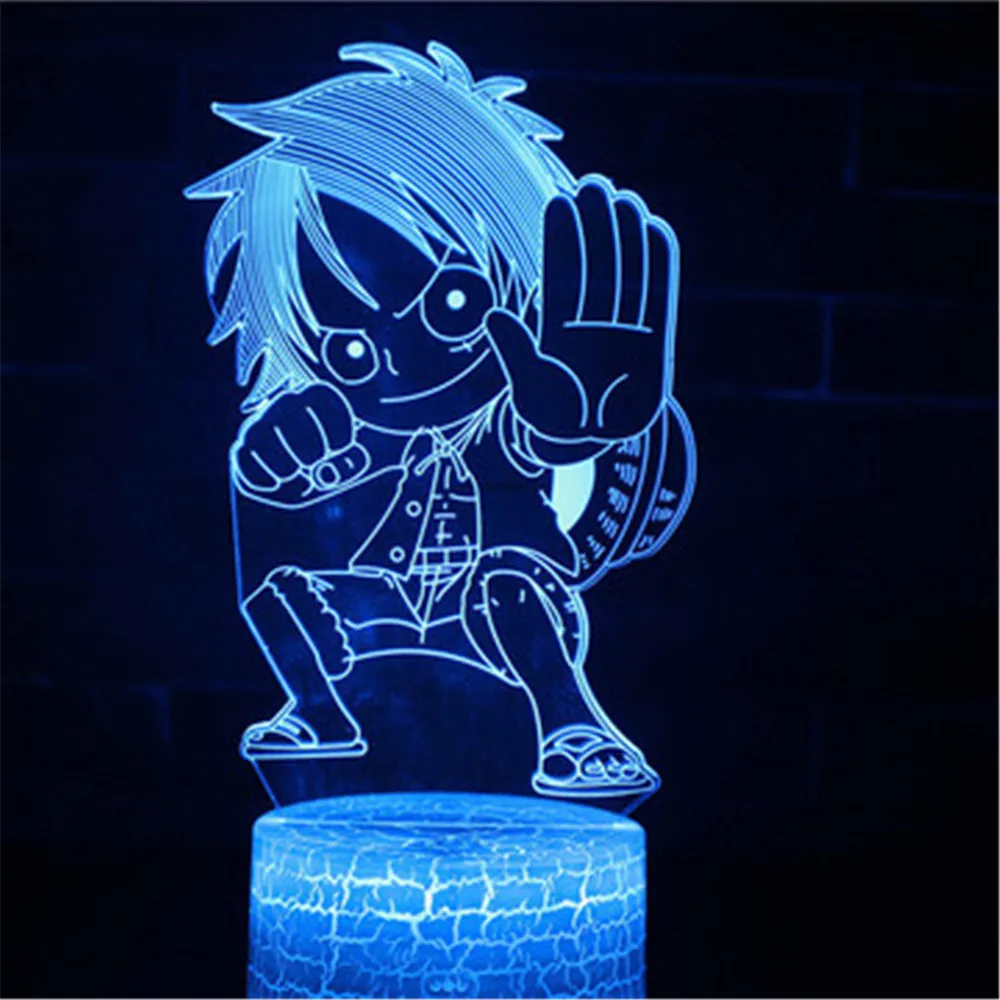 

3d Led Lamp Anime USB Desk Light for Bedroom Decoration 7 Colors Flashing with Touch Remote Control Led Lampe Night Lights