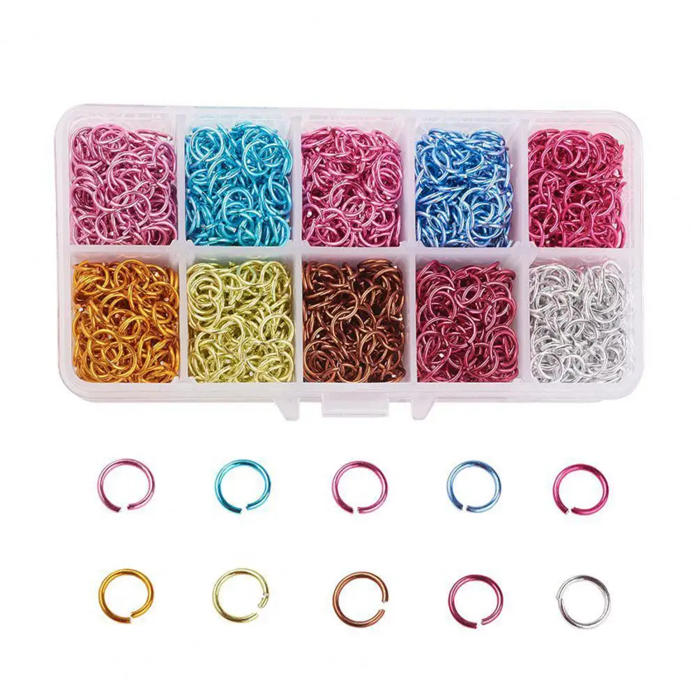 

5050pcs Split Ring Multi-color Multipurpose Aluminium Multiple Jump Rings for Choker Making Multiple Jump Rings for Choker Makin