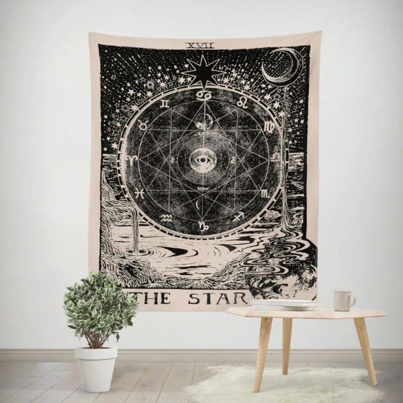 

Mandala Tapestry Wall Hanging Sun Tarot Wall Tapestry Moon Wall Carpet Psychedelic Tapiz Witchcraft Wall Cloth Tapestries Datura