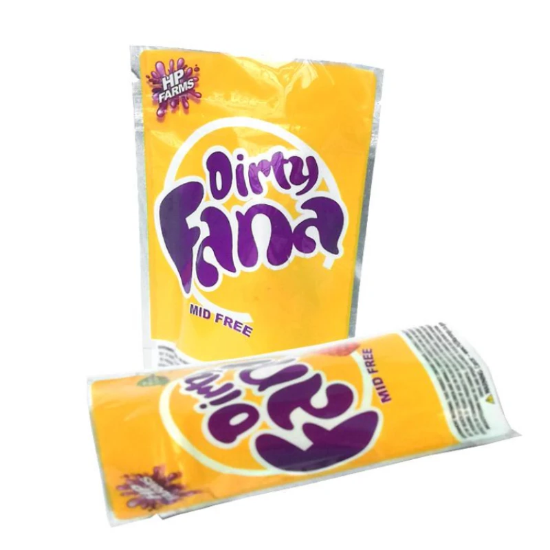 

Dirty Fana Plastic Bags 3.5gram Smell Proof Empty Ziplock Stand Up Mylar Packaging Bags(Only Bag No Food)