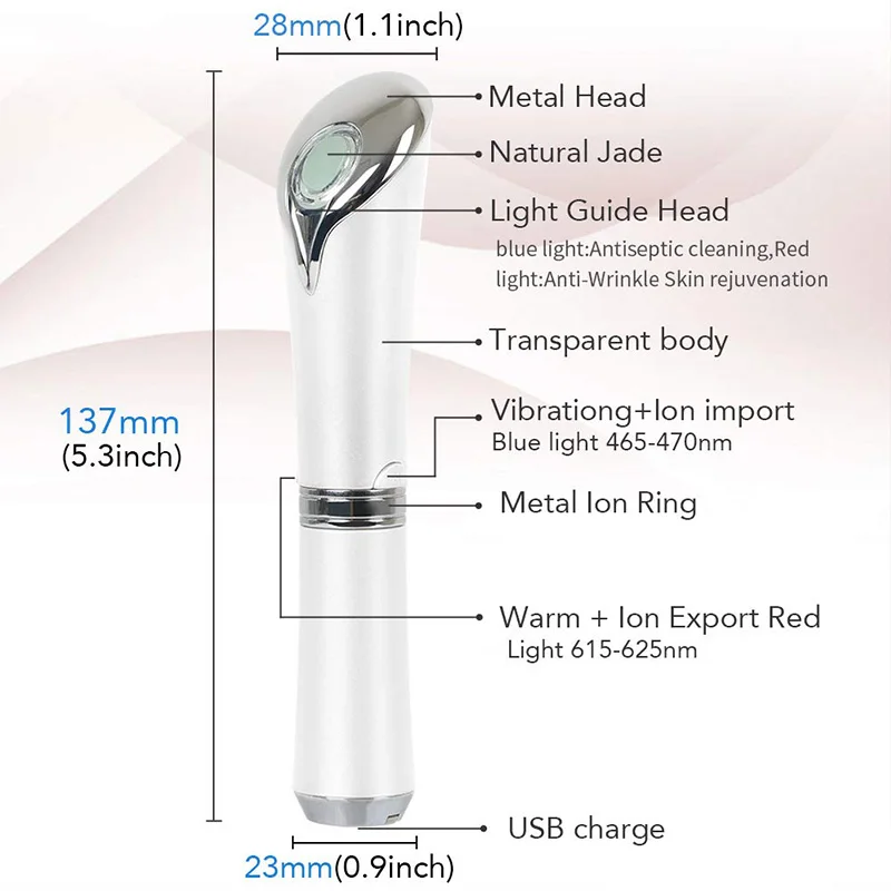 Массажер для глаз с 42 ℃ подогревом звуковая вибрация темных кругов отечность и