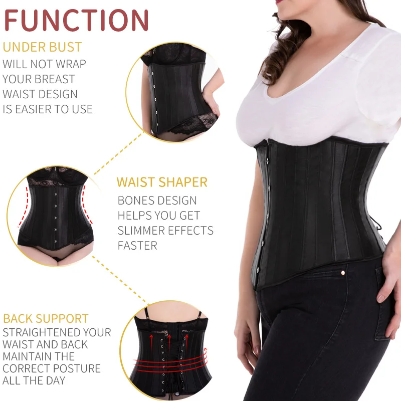 Женский корсет в стиле стимпанк Размер 24|steel bones|lace corset toplace |