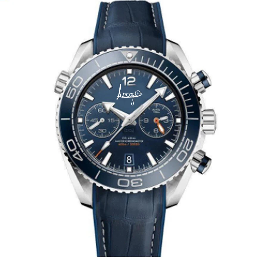 

fashion luxury watch men OM 600 5-pin automatic machine Open back 43mm All the small dials work sweeping 9301 750 AAA