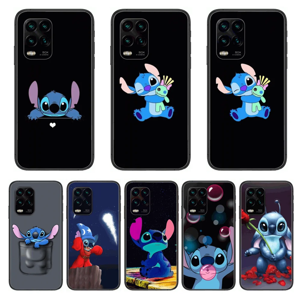 

Stitch Phone Case For xiaomi Redmi Note 9S 8 7 6 5 A Pro T Anime Black Cover Silicone Back Pretty senior