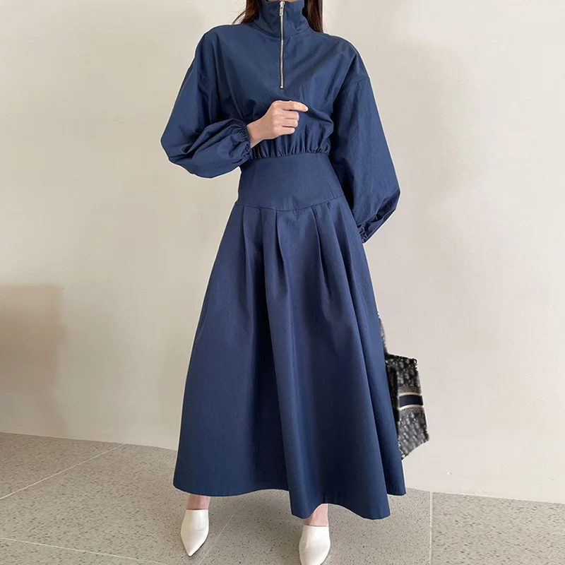 Женское однотонное плиссированное платье [EWQ] белое однобортное с