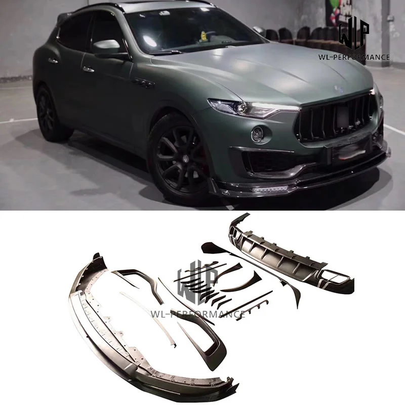 

High Quality Carbon Fiber Front Splitter Rear Diffuser Body Kits for Maserati Levante M Style Car Styling