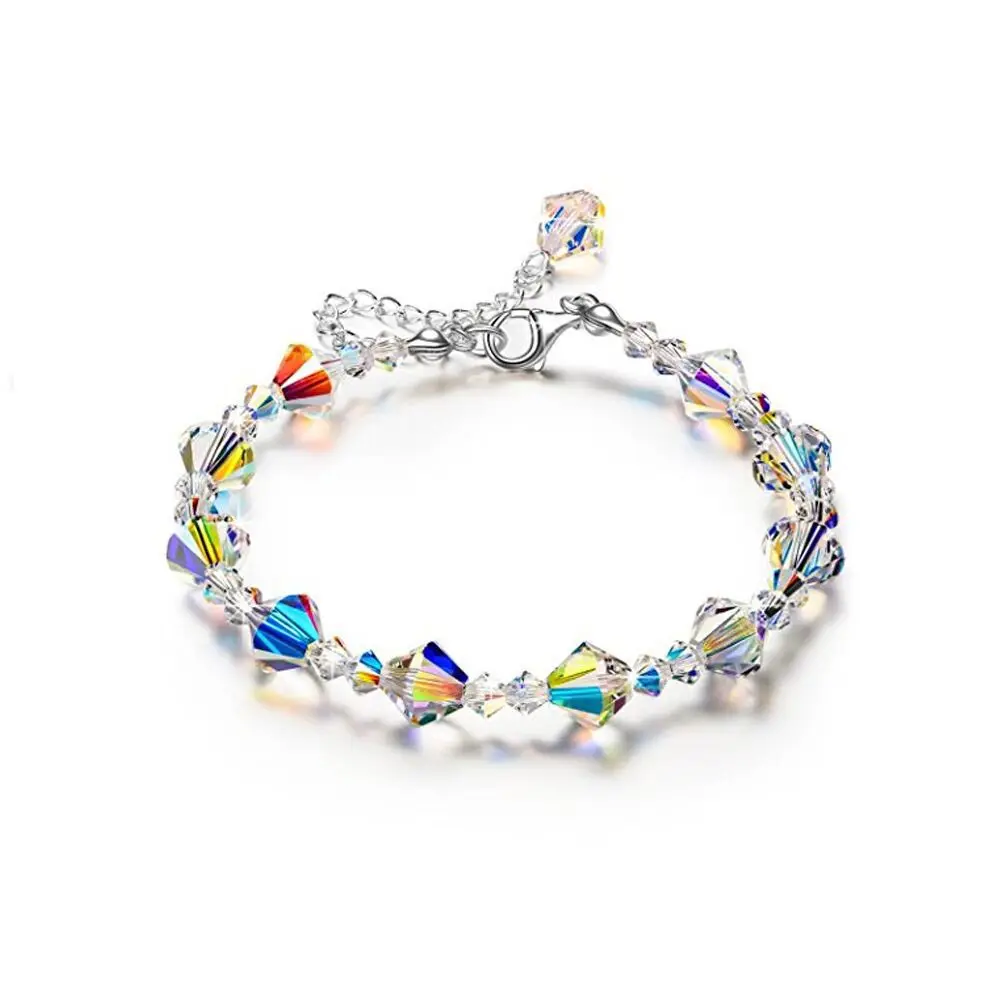 Браслет со стеклянными кристаллами подарки ювелирные изделия художественный
