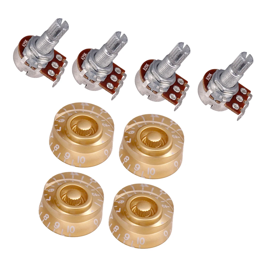 

Guitar Potentiometer 25K Singel Coil Accessories 18mm Long Split Shaft Gold