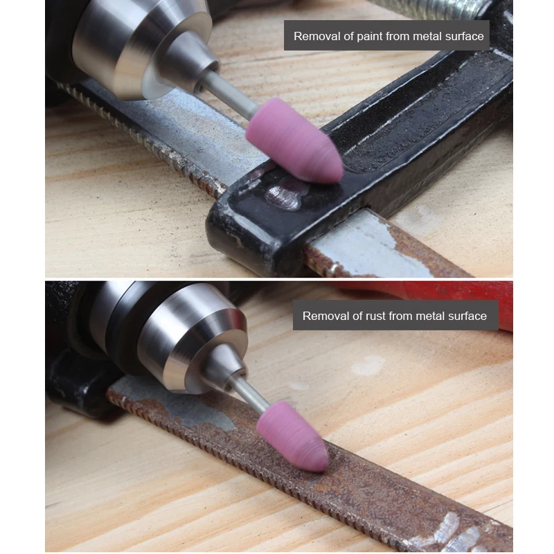 

10Pcs Abrasive Mounted Stone For Dremel Accessories Grinding Stone Wheel Head For Dremel Rotary Tools Bullet-Shape Pink