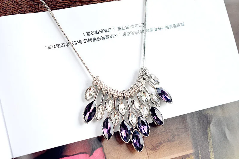 Meyfflin Collier Femme массивное ожерелье s& Кулоны Кристалл Макси ожерелье для женщин Женская Цепочка Воротник модное ювелирное изделие