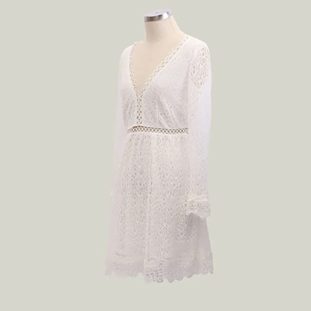 JAYCOSIN белое платье с вырезом сексуальное женское мини-платье сексуальные платья