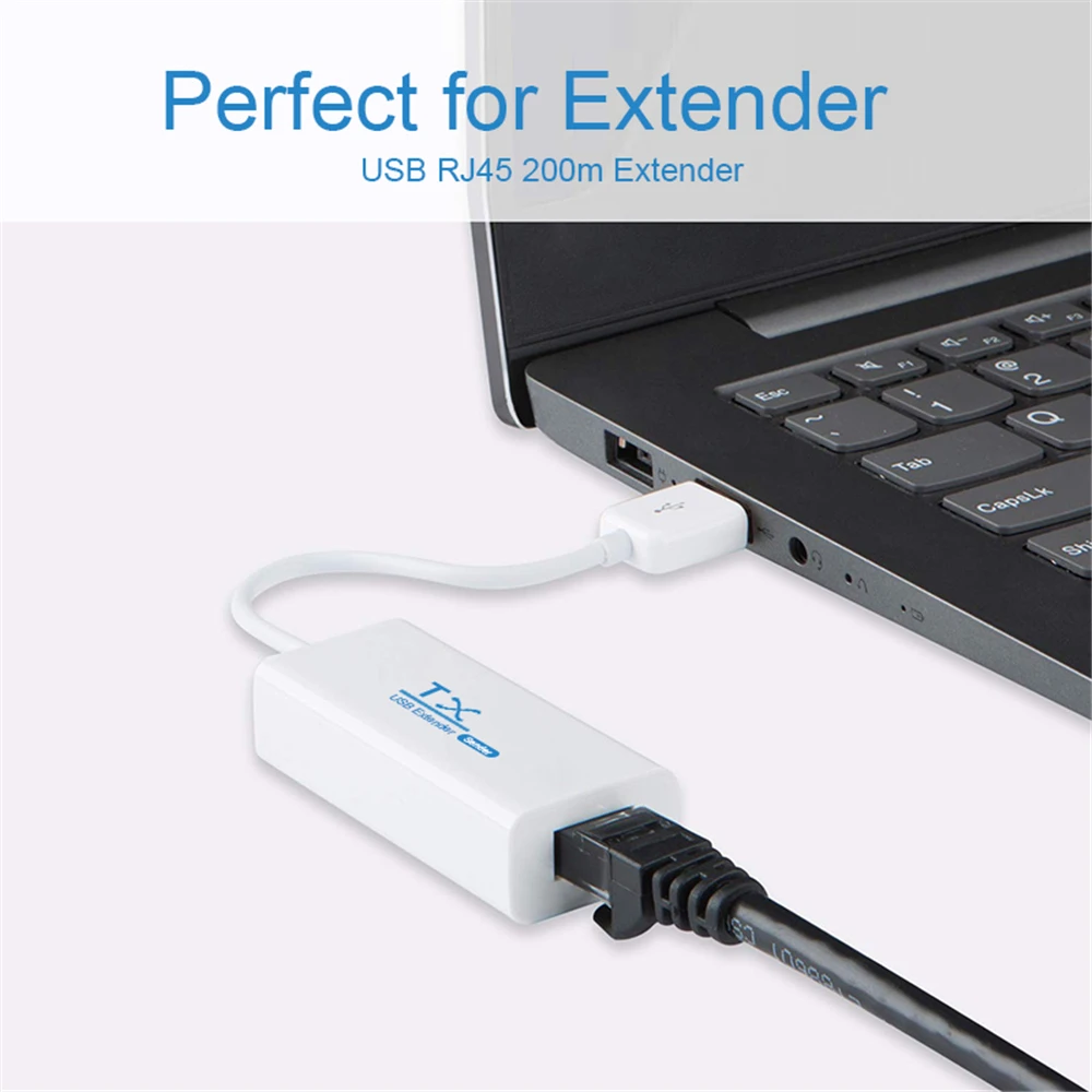 USB 200M RJ45 удлинитель TX RX приемник Ethernet кабель USB2.0 конвертер адаптер по CAT5E или CAT6