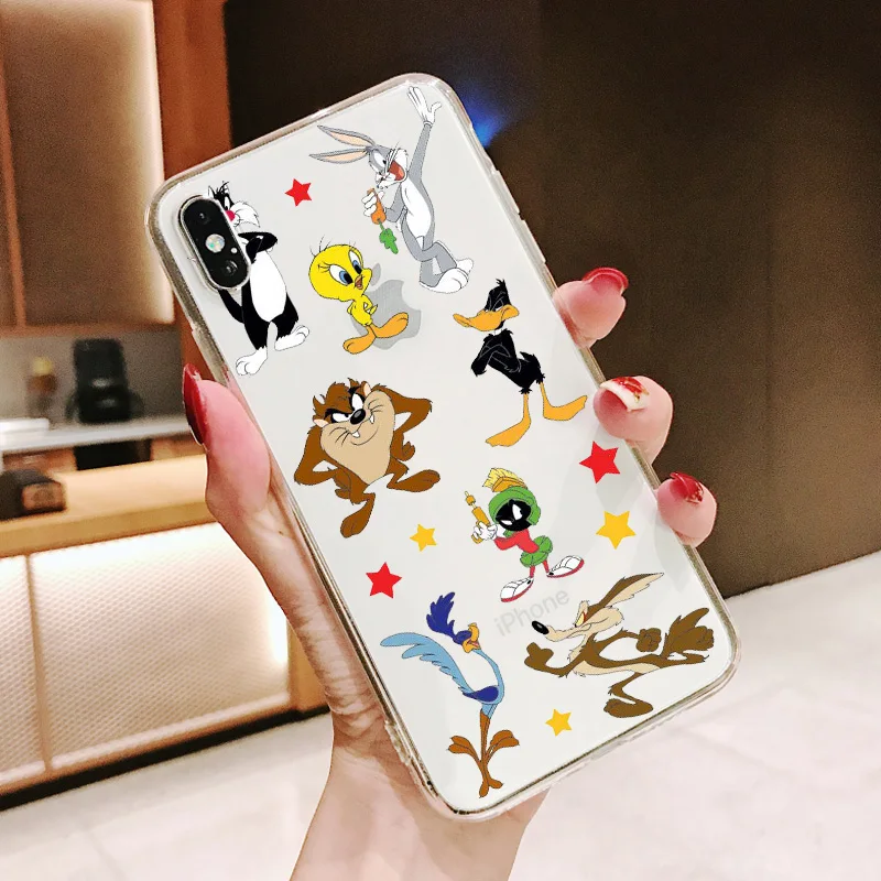 Багз Банни TweetyBird Даффи Дак веселые мелодии мягкий чехол для iPhone X 11Pro Макс XR X XSMAX 7 8, 6, 6 S, Plus, 5, 5S SE 10 Крышка - Цвет: TPU
