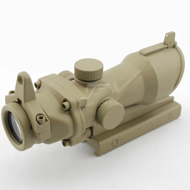 JJ страйкбол ACOG Стиль 4x32 прицел красный/зеленый сетка (черный/коричневый) полная