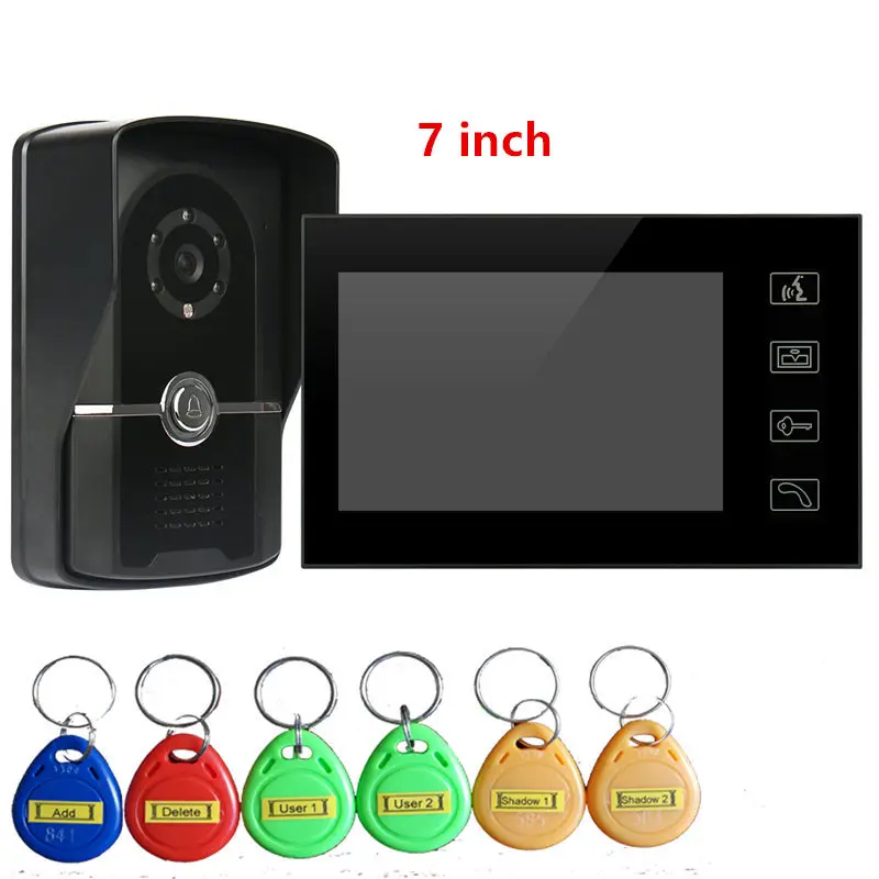Видеодомофон домофон с монитором 10 дюймов/7 дюймов камерой контроля доступа и RFID