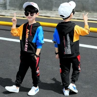 kids boys clothing set autumn winter hoodie jackets pants 2 pcs fashion sports boy clothes children for 4 6 7 8 10 12 years