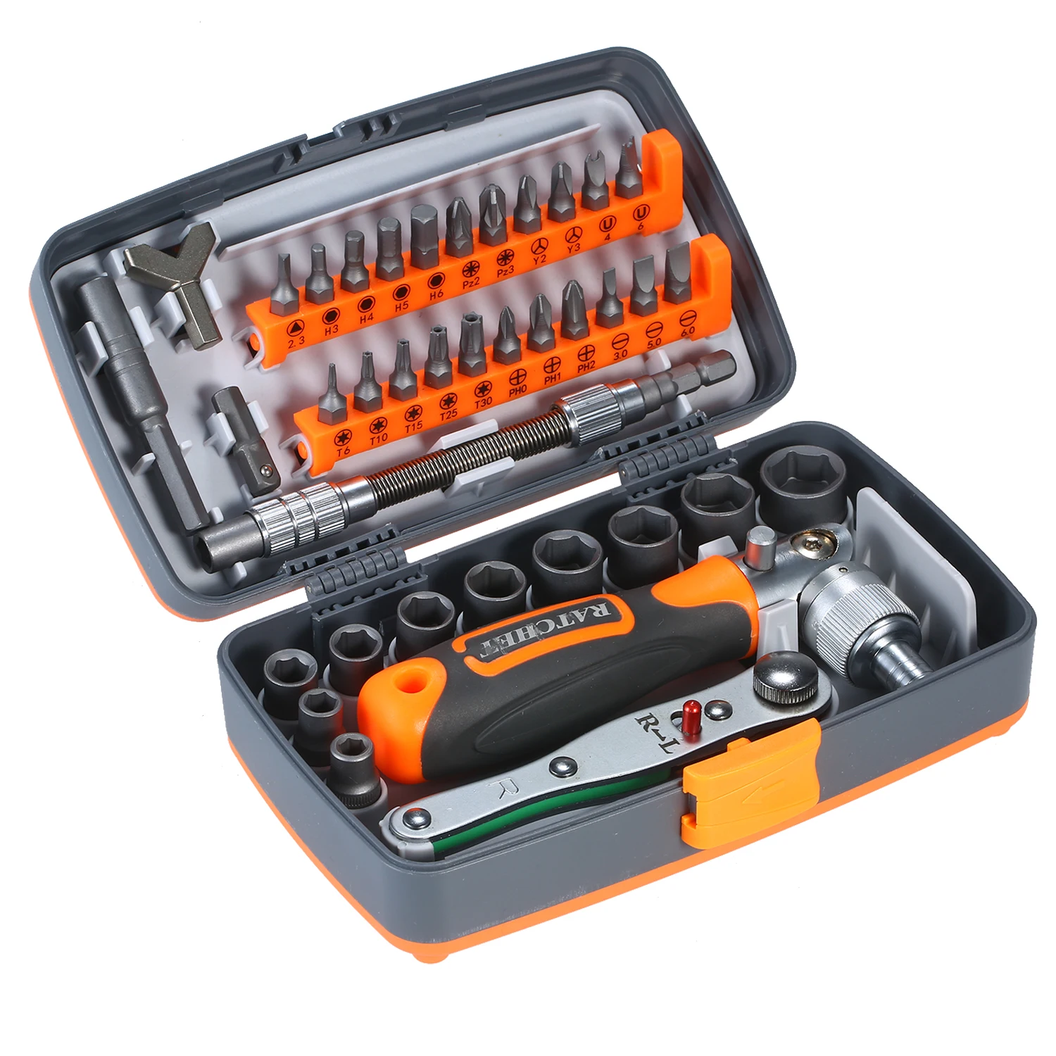 

Precision Ratchet Screwdriver Bit Set Magnetic Screwdrivers Kit Electronics Repair Tool Kit with Flexible Shaft Extension Rod