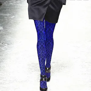 Женские колготки с синим принтом RUIN, колготки для девочек, колготки