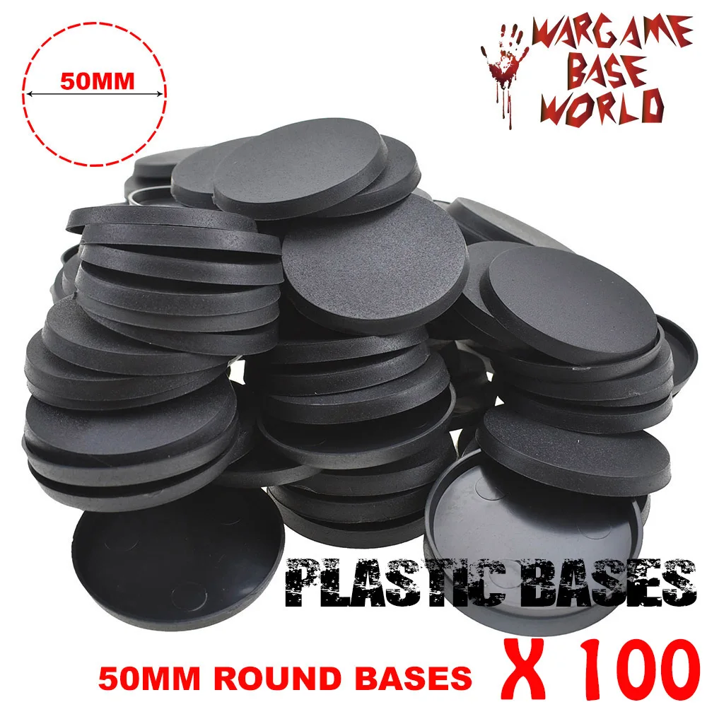 Круглые пластиковые базы для миниатюрных изделий zhanchui 50 мм 100 шт.|plastic base|plastic round