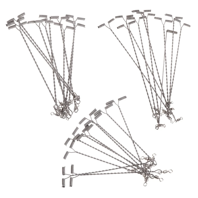 

10Pcs Fishing Wire Arm With Swivel T Shaped Stainless Steel 9/12/15cm Rig Tackle Fast Reach Kawaii Boutique
