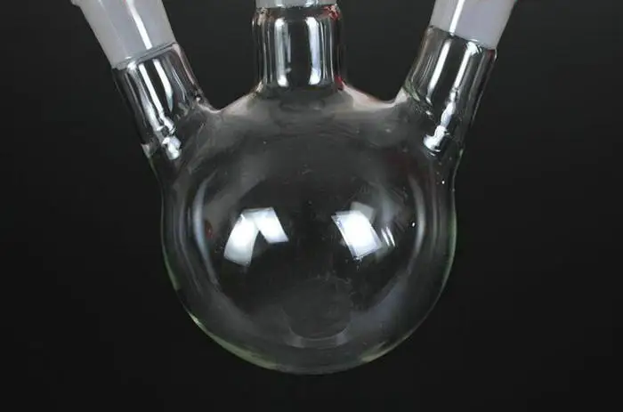 25 мл колба с круглым дном тремя горлышками стеклянная для кипячения лаборатории 3