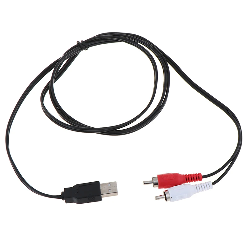 Двойной RCA папа к USB композитный адаптер Аудио Видео кабель-удлинитель для