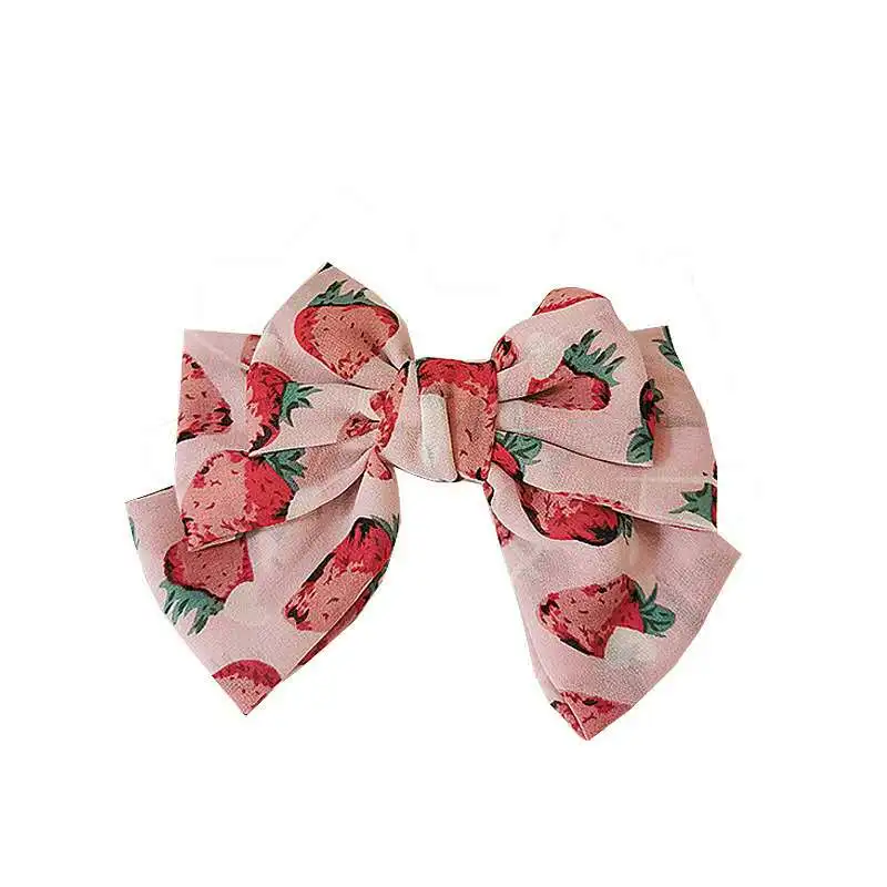 Аксессуары для волос с фруктовым клубничным большим бантом аксессуары из